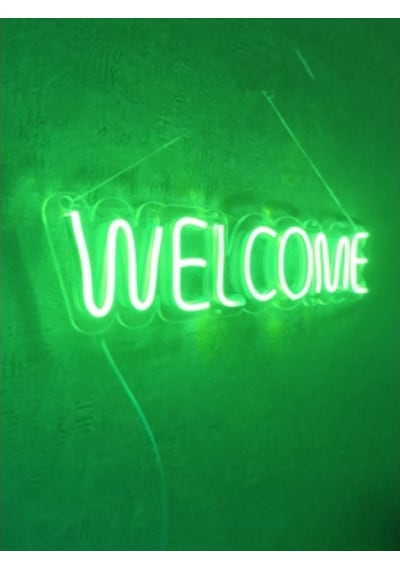 Welcome Neon Led Duvar Dekoru Aydınlatması Neon Led Tabela (535759852)