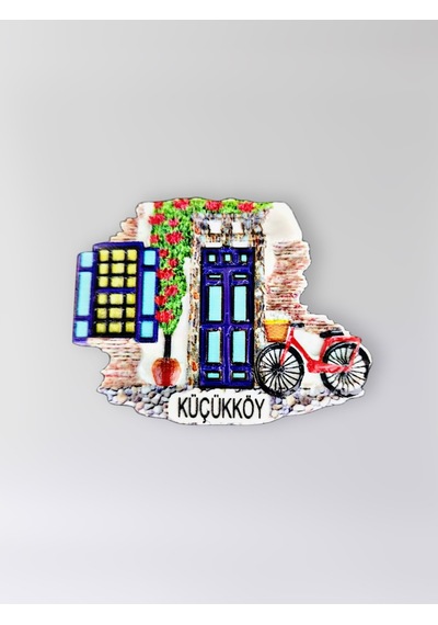 Küçükköy Polyester Kabartmalı Magnet 7 X 5,5 Cm Dekoratif Hediyelik Buzdolabı Süsü Kod:1522