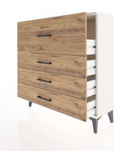 Arges Şifonyer 4 Çekmeceli 88x30x96 Aytaşı-çam Aytaşı