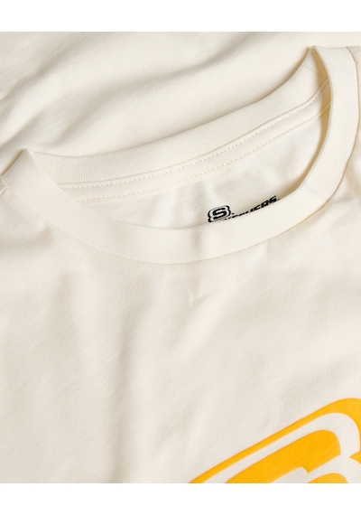 Skechers B Regular Fit Graphic Tee T-shirt Büyük Erkek Çocuk Off White Tshirt Sk2510113-102 Beyaz