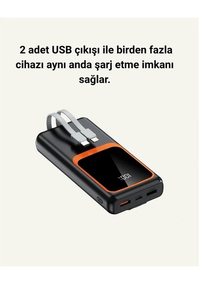Astraltech Dijital Ekranlı 20.000 Mah Powerbank 22.5w Hızlı Şarj Çok Renkli