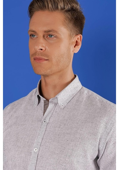 Efor G 1555 Slim Fit Vizon Klasik Gömlek Vizon