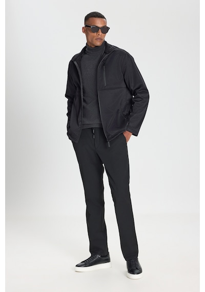 AC&Co / Altınyıldız Classics  Erkek Sıyah Sıcak Tutan Comfort Fit Rahat Kesim Dik Yaka Mont Siyah
