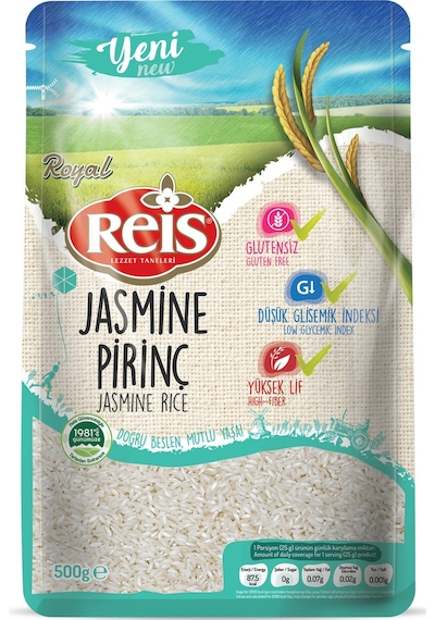Reis Royal Yüksek Lif Düşük Glisemik İndekse Sahip Glutensiz Jasmine Pirinç 500 G