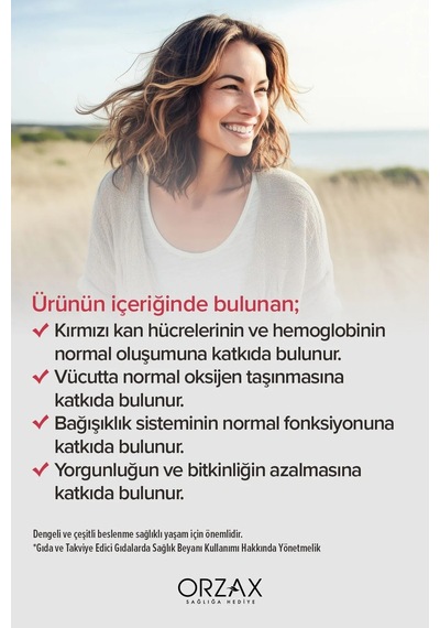 Orzax Ocean Gummies Iron Extra 60 Çiğnenebilir Jel - 17 Mg Demir İçeren Takviye Edici Gıda