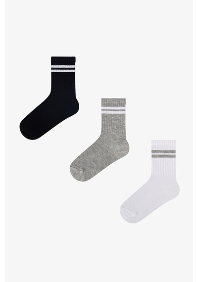 Penti Erkek Çocuk Lines 3lü Tenis Çok Renkli Soket Çorap