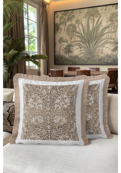 Damask Çiçek Avangart Saçaklı Yastık Kılıfı - Floral Klasik Bej Vizon Krem Püsküllü Kırlent Kılıfı Yalın Yörünge Ritüel Damask Çiçek Avangart Saçaklı Yastık Kılıfı - Floral Klasik Bej Vizon Krem Püsküllü Kırlent Kılıfı Yalın Yörünge Ritüel