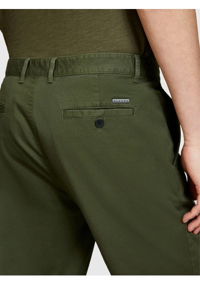 Sisley Pamuk Karışımlı Dar Kesim Chino Pantolon Erkek Yeşil Pantolon - 325p4aıhsf021 Haki