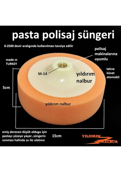 Pasta Polisaj Süngeri Pasta Cila Parlatma Süngeri