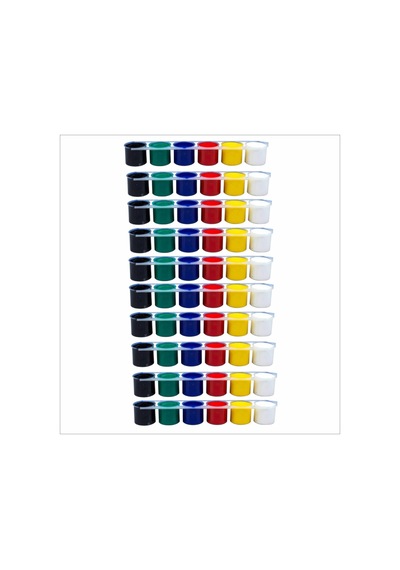 10 Adet 6lı 25 Ml Akrilik Boya 6x25 Toplam 150 Ml Renkli