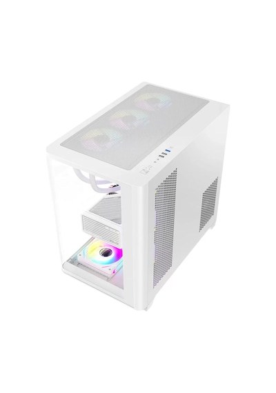 Dragos Ocean Curved Pro V2 Beyaz 7x Argb Fan 750w 80+ Akvaryum Gaming Bilgisayar Kasası