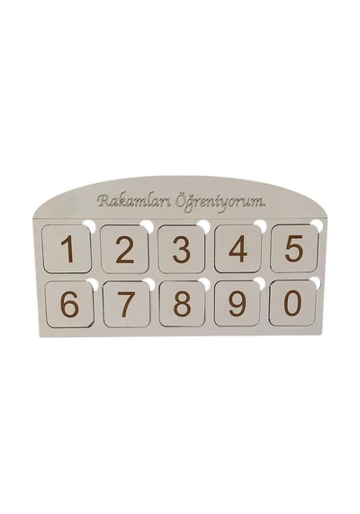 Rakamları Öğreniyorum İsim Yazılabilen Ahşap Rakam Panosu