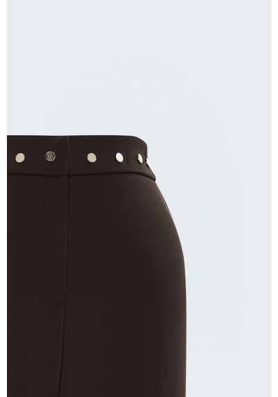 Sateen Sally Pantolon - Kahve-137907