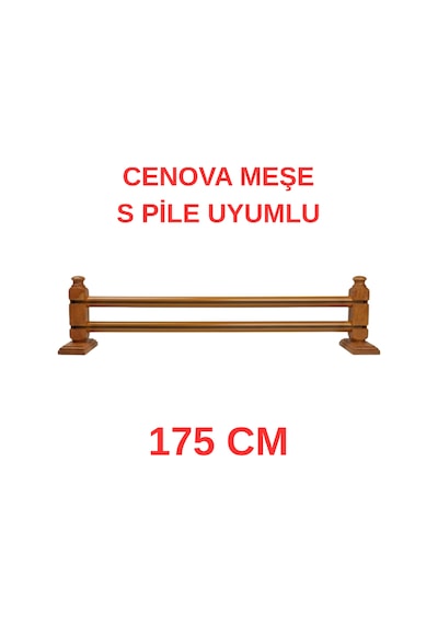 Cenova S Pile Ve Perde Düğmesi Uyumlu Çetray Çift Raylı Modern Ahşap Rustik Meşe 175 Cm Meşe