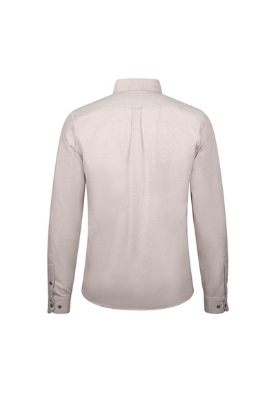 Hatemoğlu Bej Slim Fit Uzun Kollu Düğmeli Yaka Pamuklu Gömlek 24d190000051 006 1852643 Bej