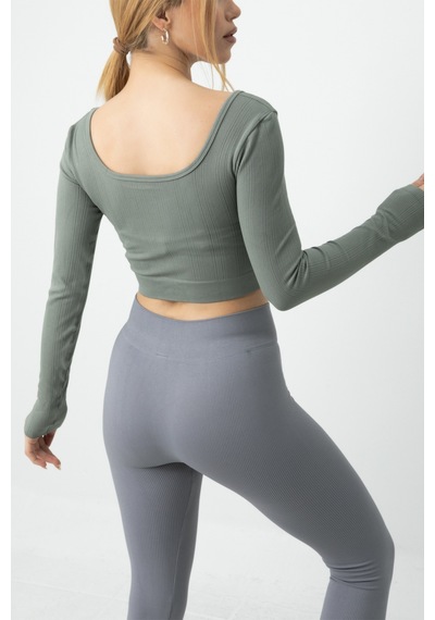 Doremi Seamless Straplez Uzun Kollu Fitilli Büstiyer 001