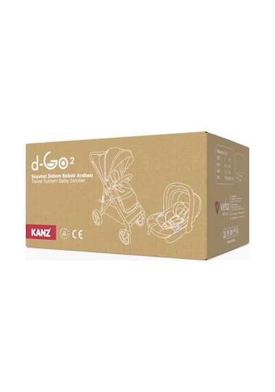 Kanz Dgo2 Travel Sistem Bebek Arabası Siyah