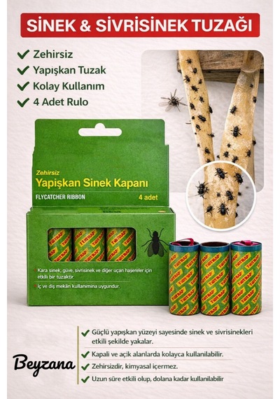 Yapışkanlı Sinek Tuzağı Sinek Bandı Karasinek Bandı