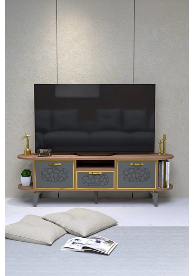 Mira Gold Tv Ünitesi Kahverengi 160 Çok Renkli
