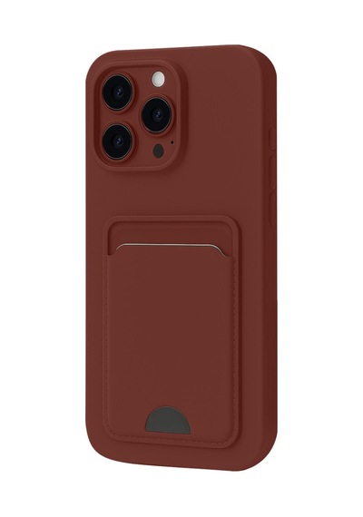 Apple iPhone Uyumlu 16 Pro Max Kılıf Kelvin Kartvizitli Silikon - Bordo Bz8683140874988