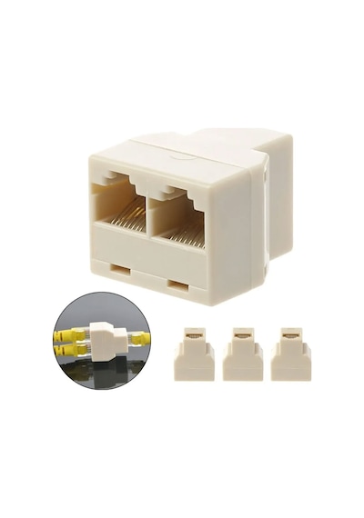 Rj45 Cat5 Cat6 1giriş 2 Çıkış Splitter Rj45 İnternet Çoklayıcı 10'lu Set