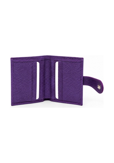 Genel Markalar Vaulto Gerçek Deri Unisex Kartlık Grained Mor