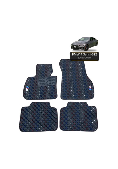 Oto Halı Paspas Bmw 4 Serisi G22 2020-2025 Uyumlu M Performance M Teknik Sport Kaymaz & Şık Tasarım - Tasarım 10