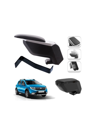 Mis Paket Dacia Sandero 2018-2020 Delmesiz Çelik Ayaklı Kolçak + Askılı Koku + Micro Fiber Bez + Torpido Süngeri