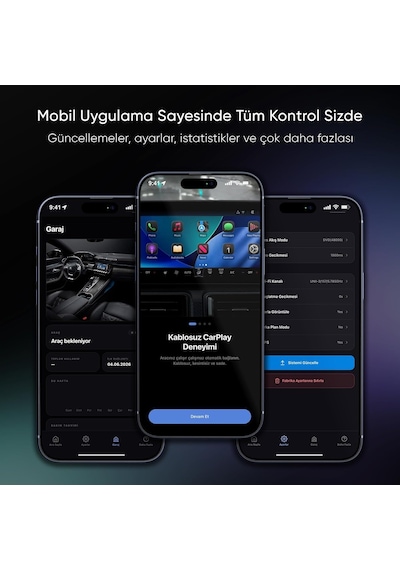 Minesk Drive-fi Pro Wireless Carplay Adaptörü/mobil Uygulama Desteği / 0.5 Saniye Düşük Gecikme/otomatik Bağlant