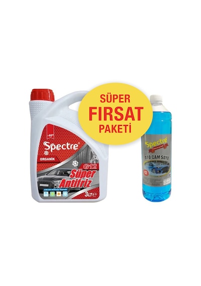Spectre G12 Kırmızı Antifriz 3 Lt Kışlık Oto Cam Suyu