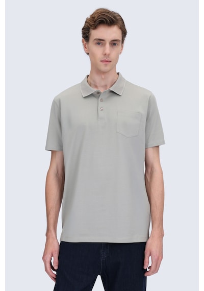 Hatemoğlu Haki Regular Fit Polo Yaka 100% Pamuk Merserize Tişört