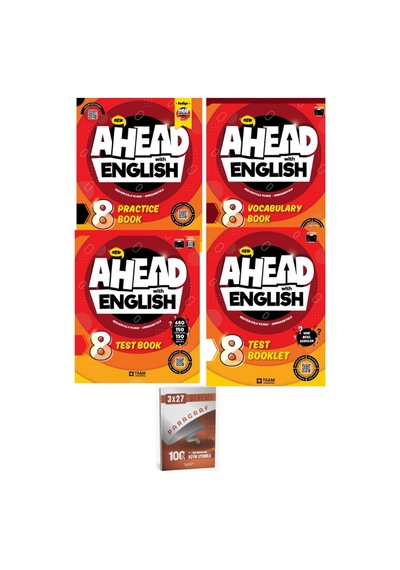 Teamelt 2027 Ahead With English 8 Practice Book +quizzes +vocabulary Book+test Booklet+test Book+anla Kazan Paragraf