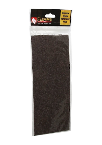 Flamme-0060 Mobilya Keçesi 9.5x24cm 1 Adet Düz Tek Parça Zemin Koruyucu Yapışkanlı Montaj - 25'li Paket Diğer
