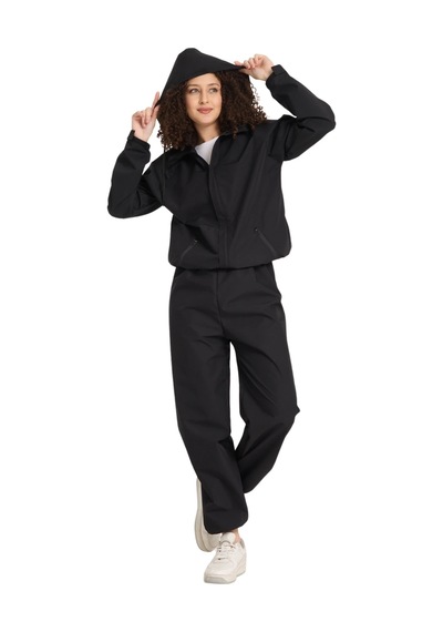 Hnc Sport Unisex Nefes Alan Termal Sauna Eşofman - Terleme Eşofmanı Siyah