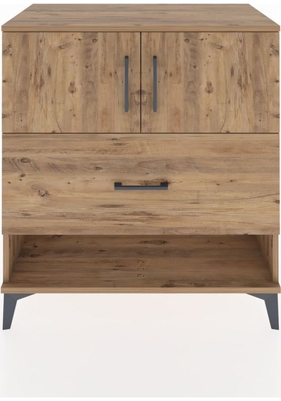 Hyperion Şifonyer 2 Raflı Tek Çekmeceli 2 Kapaklı 88x44x96 Ça... Çam
