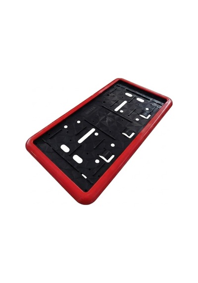Çerçeveli Dikdörtgen Plakalık Plaka Altlığı Kırmızı 26x17cm 1 Adet