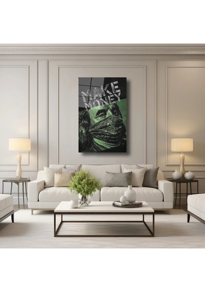 Make Money Cam Tablo Motivasyon Ve Başarı Duvar Sanatı 50x70 Cm