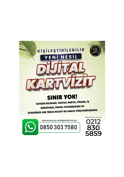 Nfc Dijital Silver Kartvizit Kişileştirilebilir