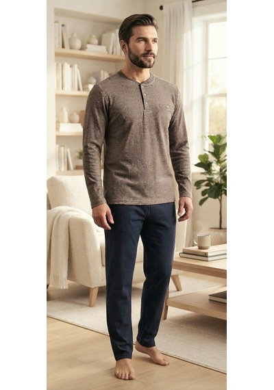 Erse %100 Pamuk Selanik Örme Uzun Kol Erkek Pijama Takımı Kışlık - 9042375795618 Kahverengi Erse %100 Pamuk Selanik Örme Uzun Kol Erkek Pijama Takımı Kışlık - 9042375795618 Kahverengi