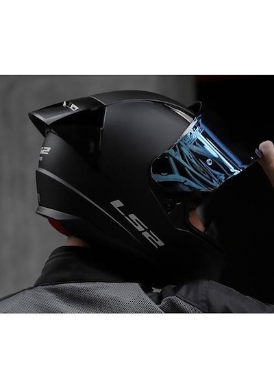 Ls2 Rapıd 2 Race Mat Siyah Fullface Motosiklet Kaskı Mavi Camlı Mat Siyah