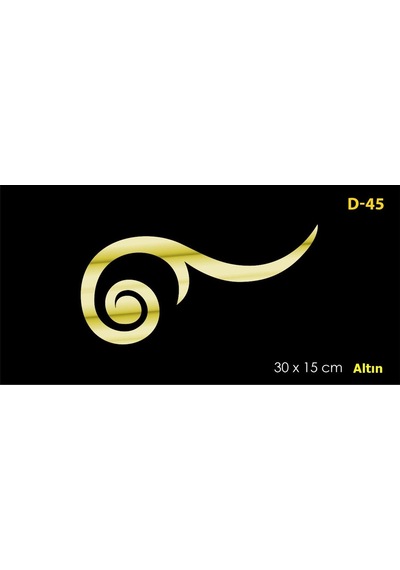 Eymenyapimarket Dekoratif Aynalı Pleksi Mobilya Dolap Süsü 30 X 15 Cm D-45