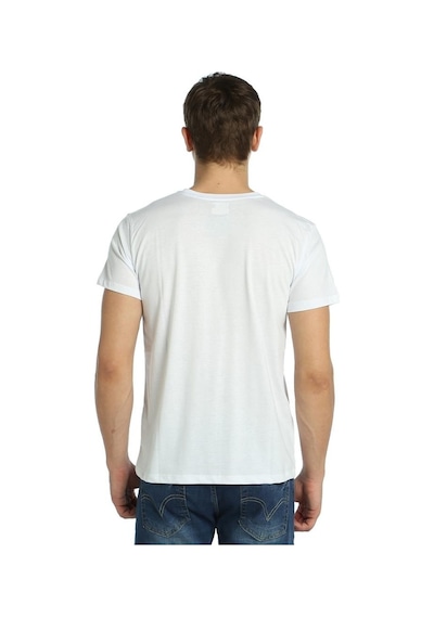 Bant Giyim - Yin Yang Kedi Beyaz Erkek T-Shirt Tişört