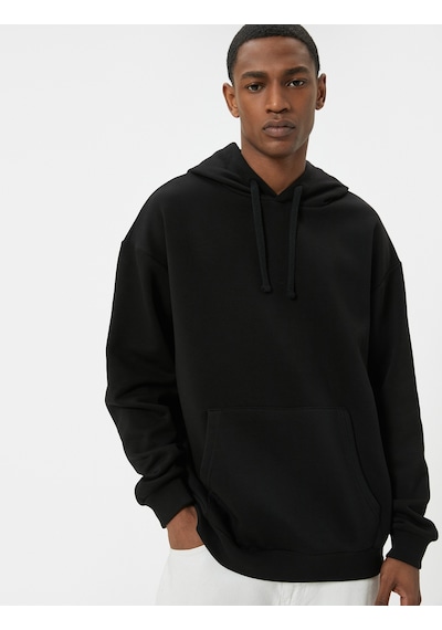 Koton Oversize Sweatshirt Kapşonlu Uzun Kollu Kanguru Cep Detaylı Şardonlu Siyah 5wam70017mk Siyah Koton Oversize Sweatshirt Kapşonlu Uzun Kollu Kanguru Cep Detaylı Şardonlu Siyah 5wam70017mk Siyah