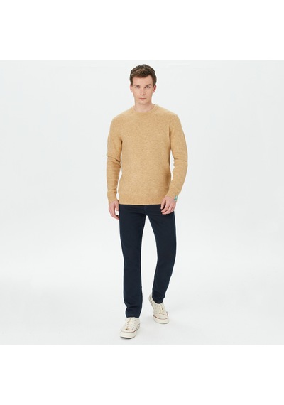 Scotch&soda Erkek Kahverengi Yün Karışımlı Kazak