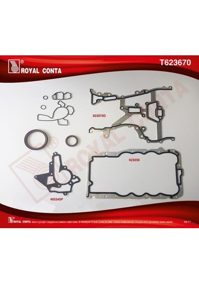 ROYAL T623670 Alt Takım Conta Corsa B-Astra G-Corsa C-Merıva 1.2-1.4 16V Z14Xep-Z12Xe-Z12Xep