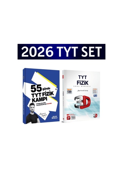 2026 Tyt 55 Günde Fizik Kampı Özcan Aykın+ Tyt Fizik Soru Bankası 3d Yayınları