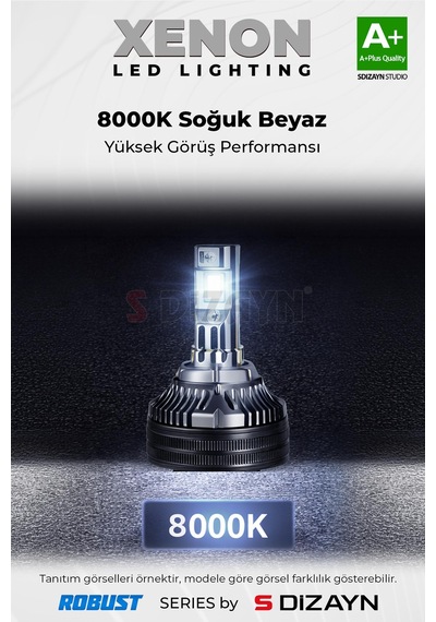 S-dizayn D2s Led Xenon / 60w / 12000 Lm / 8000k A+ Kalite