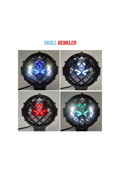 Off Road Kafesli Skull Delici Spot Led Sis Farı Ve Çalışma Lamba
