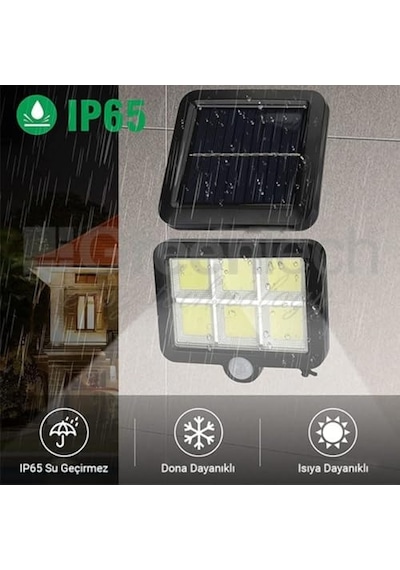Güneş Enerjili 120 Cob Led Aydınlatma/gt-sl09 4 Işık