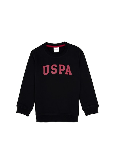 U.S. Polo Assn. Erkek Çocuk Siyah Bisiklet Yaka Basic Sweatshirt 50313830-VR046
